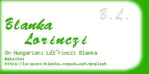 blanka lorinczi business card